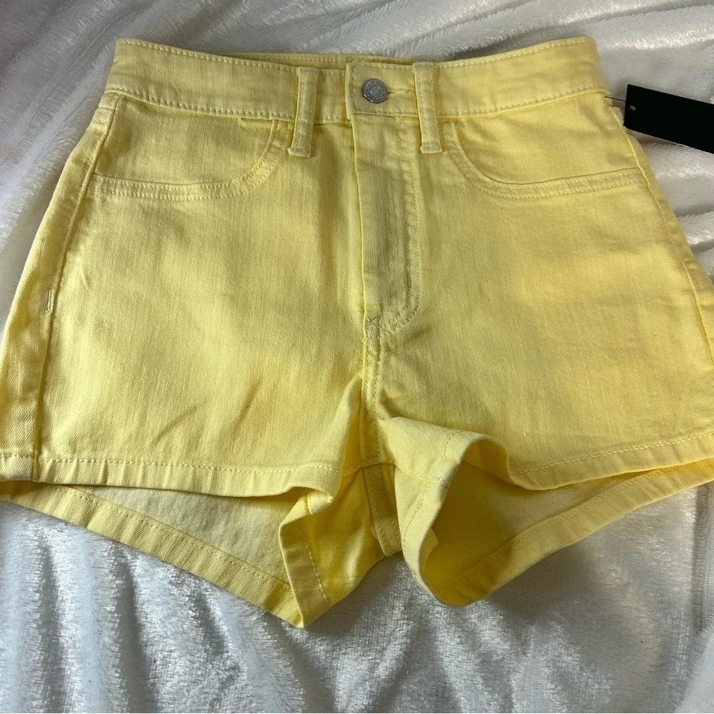 Wild Fable Womens Highest Rise Denim Shorts‎ Yellow Size 2 26 Waist NWT